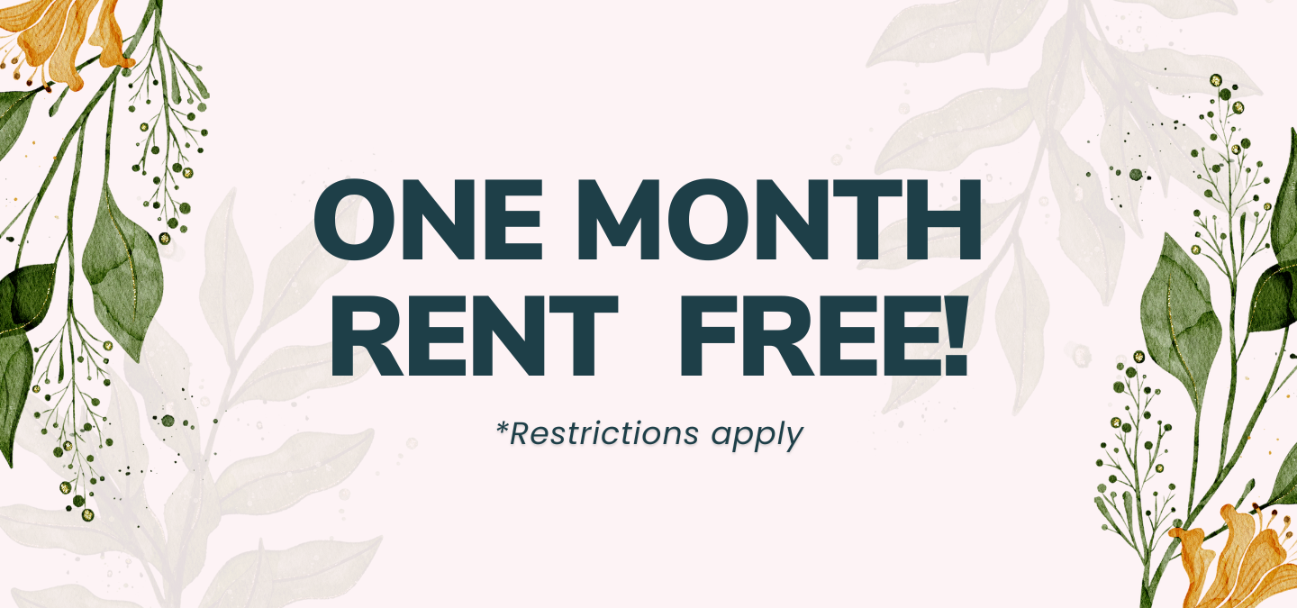 one month free on select floor plans